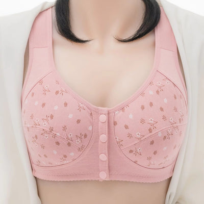 2025 New Anti Sagging Front Open Cooling Cotton Bra