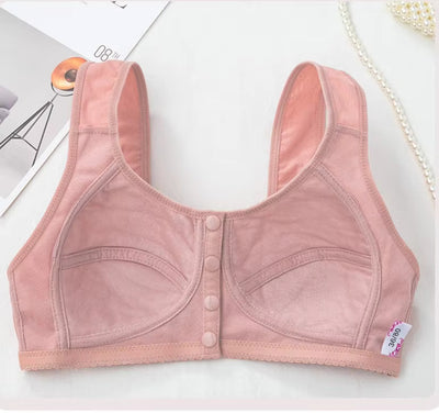 2025 New Anti Sagging Front Open Cooling Cotton Bra