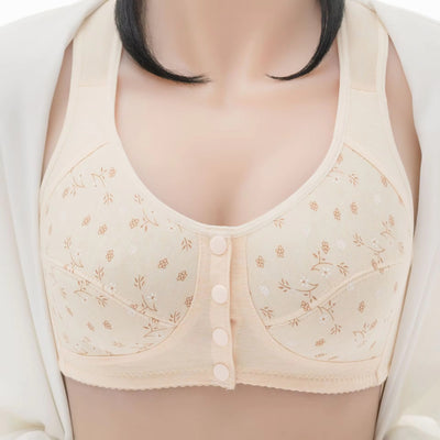 2025 New Anti Sagging Front Open Cooling Cotton Bra